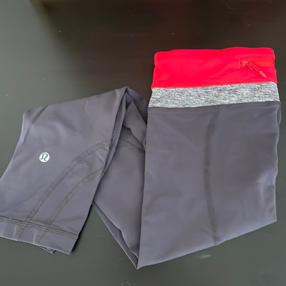 Lululemon Inspire Gray Crop Workout Leggings